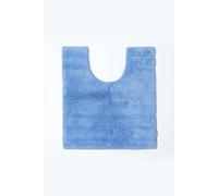 HOMESCAPES Spa Supreme Luxury Pedestal Mat,Blue, Very Heavy 1800 GSM, Super Soft Plush Cotton, 50x55cm, Washable at Home. Bath Mats Sold Seperately