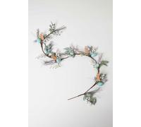 Spring Easter Egg and Olive Leaves Garland Homescapes Blue One Size