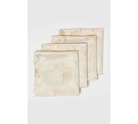 Homescapes Stag Christmas Napkins, Set Of 4 In Gold Gold One Size