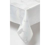 Stag Christmas Table Cloth, 132 x 178 cm Homescapes Silver One Size