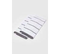 Homescapes Steel Grey Cotton Tea Towel Set Of Two Grey One Size