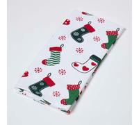 Homescapes Stockings Christmas Tea Towel
