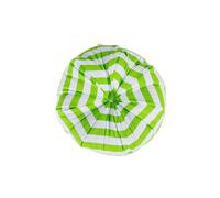 HOMESCAPES Green & White Stripe Floor Cushion Pouffe 100% Cotton Modern Pleated Seat Pad for Indoor and Garden, 40cm x 15cm