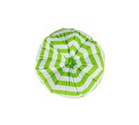 HOMESCAPES Green & White Stripe Floor Cushion Pouffe 100% Cotton Modern Pleated Seat Pad for Indoor and Garden, 40cm x 15cm