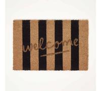 Homescapes Stripe Welcome Coir Doormat, 40 X 60Cm
