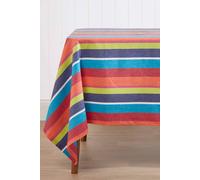 Homescapes Striped Cotton Tablecloth, 137cm x 178cm | Size: 137 cm x 178 cm Homescapes Multicolor 137 cm x 178 cm