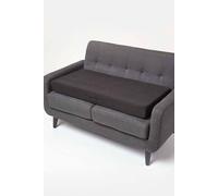 Homescapes Suede Orthopaedic Foam 2 Seater Booster Cushion In Black Black One Size