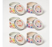 Homescapes Summer Breeze Scented Candle Tins (Set Of 6)