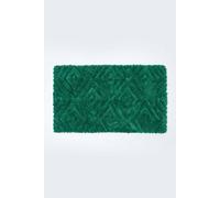 Homescapes Super Absorbent Ikat Pattern Bath Mat In Emerald Emerald One Size