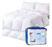 HOMESCAPES Super King Duvet 2.5 Tog, Hotel Quality Soft Touch 'Feels Like Down' Super Microfibre Quilt, Box Stitched, Lightweight Spring Summer Duvets, Hypoallergenic & Machine Washable