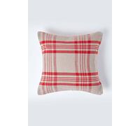 Homescapes Tartan Pattern Cushion Cover In Grey Grey