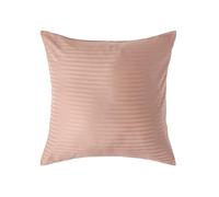 HOMESCAPES Taupe Brown Pure Egyptian Cotton Euro Size Pillowcase 60 x 60 cm 330 TC 500 Thread Count Percale Equivalent Satin Stripe Pillow Case with Zip