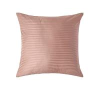 HOMESCAPES Taupe Brown Pure Egyptian Cotton Euro Size Pillowcase 80 x 80 cm 330 TC 500 Thread Count Percale Equivalent Satin Stripe Pillow Case with Zip