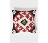 Homescapes Tawa Handwoven Traditional Red & Black Kilim Cushion Red 45cm x 45cm