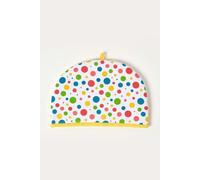 HOMESCAPES Kitchen Linens 100% Cotton Machine Washable… (Tea Cosy, Multicolour Polka)