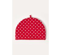 HOMESCAPES Double Design Tea Cosy Polka Dots Red Muff Teapot Warmer 100% Cotton
