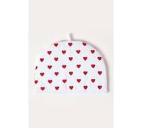 HOMESCAPES Double Design Tea Cosy red Hearts Muff Teapot Warmer 100% Cotton