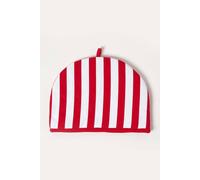 Tea Cosy Double Design Red Stripes Teapot Warmer - Red