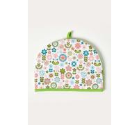 HOMESCAPES Double Design Tea Cosy Retro Flower Muff Teapot Warmer 100% Cotton