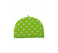 HOMESCAPES Double Design Tea Cosy Stars Green Muff Teapot Warmer 100% Cotton