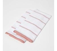 Homescapes Terracotta Cotton Tea Towel Set Of Two