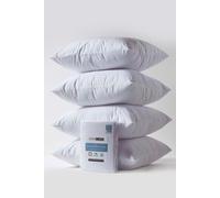 HOMESCAPES Set of 4 Euro Size 60 x 60 cm Terry Towelling Waterproof Pillow Protectors 100% Cotton Terry Pile Top Breathable Hypoallergenic Washable Square Pillow Covers with Zip Closure