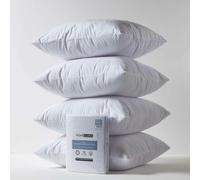 HOMESCAPES Terry Towelling Waterproof Pillow Protectors Pack of 4 - 60 x 60 cm