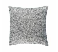 HOMESCAPES Textured Dark Grey Boucle Cushion Cover 18 x 18 Inch (45 cm) Square Charcoal Scatter Cushion for Sofa or Bed