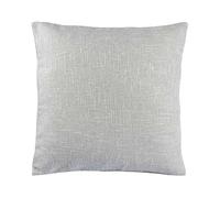 HOMESCAPES Textured Light Grey Boucle Cushion Cover 18 x 18 Inch (45 cm) Square Scatter Cushion for Sofa or Bed