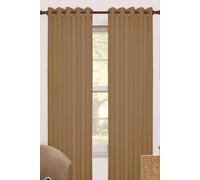 Thermal Blackout Eyelet Curtain Pair Homescapes Beige 228cm width x 228cm drop