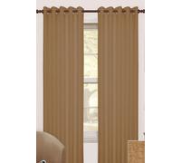Homescapes Thermal Blackout Eyelet Curtain Pair in Beige | Size: 228 cm width x 183 cm drop Homescapes Beige 228 cm width x 183 cm drop