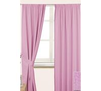 Homescapes Thermal Pencil Pleat Blackout Curtain Pair In Pink Pink 228cm width x 228cm drop