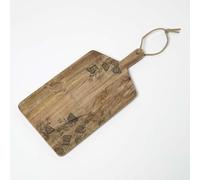 HOMESCAPES Thick Wooden Chopping Board, Premium Mango Wood Cutting Board, Etched Strawberries, Durable, Kitchen Food Safe for Craving Meat, Cutting Vegetables, Serving Cheese & Bread - 50 x 25 x 2cm