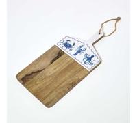 HOMESCAPES Thick Wooden Chopping Board, Premium Mango Wood Cutting Boards, Sea Animals, Durable Kitchenware Food Safe for Kitchen, Dining, Craving Meat, Cutting Vegetables, Serving Cheese 50 x 25cm