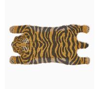 Homescapes Tiger Shaped Coir Animal Print Non-Slip Doormat