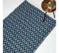 Tula Handwoven Textured Rug Homescapes Navy 90cm x 150cm