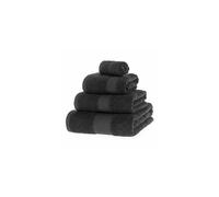 HOMESCAPES Turkish Cotton 4 Piece Bath Towel Set Black Very Soft and Absorbent, 500 GSM Heavy Weight for everyday Luxury