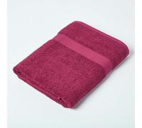 HOMESCAPES Burgundy Turkish Cotton Bath Towel Super Soft Thick & Absorbent 500 GSM Towel Heavy Weight for everyday Luxury