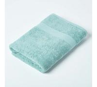 HOMESCAPES Sea Green Turkish Cotton Bath Towel Super Soft Thick & Absorbent 500 GSM Towel Heavy Weight for everyday Luxury