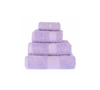 HOMESCAPES Lilac Turkish Cotton 4 Piece Towel Set Soft & Absorbent 500 GSM Heavyweight Face Cloth, Hand Towel, Bath Towel & Bath Sheet Towel Bale