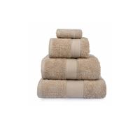 HOMESCAPES Stone Turkish Cotton 4 Piece Towel Set Soft & Absorbent 500 GSM Heavyweight Face Cloth, Hand Towel, Bath Towel & Bath Sheet Towel Bale