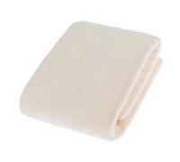 HOMESCAPES Cream Turkish Cotton Bath Towel Super Soft Thick & Absorbent 500 GSM Towel Heavy Weight for everyday Luxury
