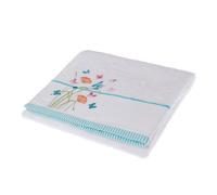 Homescapes Turkish Cotton Embroidered Butterfly White Bath Towel