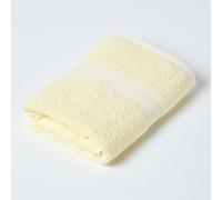 HOMESCAPES Lemon Yellow Turkish Cotton Guest Towel Super Soft Thick & Absorbent 500 GSM Towel Heavy Weight for everyday Luxury