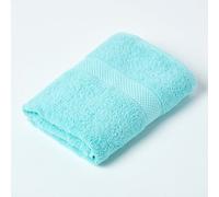 HOMESCAPES Aqua Turkish Cotton Hand Towel Super Soft Thick & Absorbent 500 GSM Towel Heavy Weight for everyday Luxury