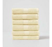 HOMESCAPES Lemon Yellow Turkish Cotton Hand Towel Super Soft Thick & Absorbent 500 GSM Towel Heavy Weight for everyday Luxury