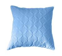Homescapes Ultrasonic Quilted Embossed Cushion Cover in Blue | Size: 40 cm x 40 cm Homescapes Blue 40 cm x 40 cm