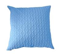 Homescapes Ultrasonic Blue Quilted Embossed Cushion Cover, 80 X 80 Cm