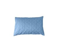 Homescapes Ultrasonic Quilted Embossed Cushion Cover in Blue | Size: 40 cm x 40 cm Homescapes Blue 40 cm x 40 cm