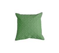 Homescapes Ultrasonic Quilted Embossed Cushion Cover In Green Green 80cm x 80cm